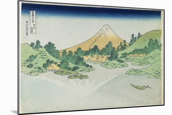 Surface of the Water at Misaka in Koshu Province, 1831-1834-Katsushika Hokusai-Mounted Giclee Print