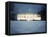 Surface View of Snow in Front of the White House, Washington DC, USA-null-Framed Stretched Canvas