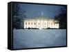 Surface View of Snow in Front of the White House, Washington DC, USA-null-Framed Stretched Canvas