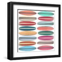 Surfboard Pattern-Edward M. Fielding-Framed Art Print