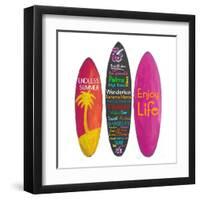 Surfboard Philosophy - Enjoy Life, Travel and Surf IV-M. Bleichner-Framed Art Print