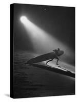 Surfboard Rider Racing Into Water with Board in Relay Race at International Surf Festival-Ralph Crane-Stretched Canvas