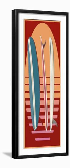 Surfboard Sunset-Edward M. Fielding-Framed Premium Giclee Print