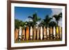 Surfboards Decoration in Garden, Huelo, Hawaii-Sergi Reboredo-Framed Photographic Print