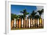 Surfboards Decoration in Garden, Huelo, Hawaii-Sergi Reboredo-Framed Photographic Print