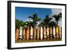 Surfboards Decoration in Garden, Huelo, Hawaii-Sergi Reboredo-Framed Photographic Print