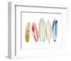Surfboards in a Row-Katrina Pete-Framed Art Print