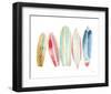 Surfboards in a Row-Katrina Pete-Framed Art Print