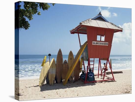 Surfboards Stacked Waiting for Hire at Kuta Beach on the Island of Bali, Indonesia, Southeast Asia-Harding Robert-Stretched Canvas