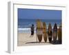 Surfboards Waiting for Hire at Kuta Beach on the Island of Bali, Indonesia, Southeast Asia-Harding Robert-Framed Photographic Print