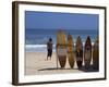 Surfboards Waiting for Hire at Kuta Beach on the Island of Bali, Indonesia, Southeast Asia-Harding Robert-Framed Photographic Print