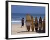 Surfboards Waiting for Hire at Kuta Beach on the Island of Bali, Indonesia, Southeast Asia-Harding Robert-Framed Photographic Print