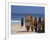 Surfboards Waiting for Hire at Kuta Beach on the Island of Bali, Indonesia, Southeast Asia-Harding Robert-Framed Photographic Print