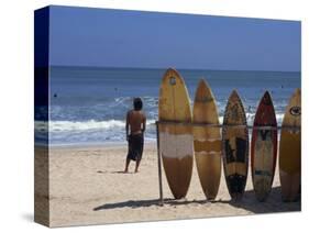 Surfboards Waiting for Hire at Kuta Beach on the Island of Bali, Indonesia, Southeast Asia-Harding Robert-Stretched Canvas