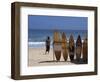 Surfboards Waiting for Hire at Kuta Beach on the Island of Bali, Indonesia, Southeast Asia-Harding Robert-Framed Photographic Print