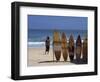 Surfboards Waiting for Hire at Kuta Beach on the Island of Bali, Indonesia, Southeast Asia-Harding Robert-Framed Photographic Print