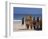 Surfboards Waiting for Hire at Kuta Beach on the Island of Bali, Indonesia, Southeast Asia-Harding Robert-Framed Photographic Print