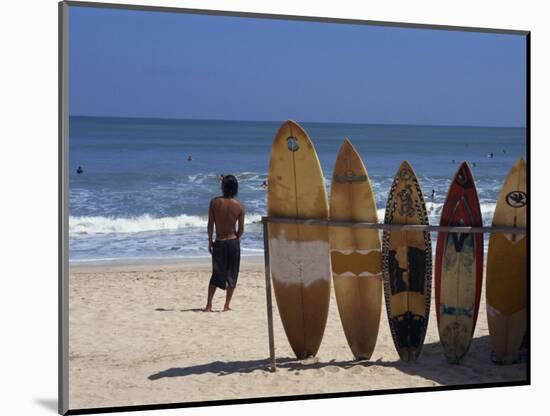 Surfboards Waiting for Hire at Kuta Beach on the Island of Bali, Indonesia, Southeast Asia-Harding Robert-Mounted Photographic Print