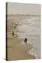 Surfer and People on Pismo State Beach, Pismo Beach, California, USA-Cindy Miller Hopkins-Stretched Canvas