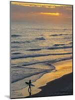 Surfer at Blackhead Beach, South of Dunedin, South Island, New Zealand-David Wall-Mounted Photographic Print