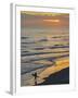 Surfer at Blackhead Beach, South of Dunedin, South Island, New Zealand-David Wall-Framed Photographic Print