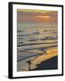 Surfer at Blackhead Beach, South of Dunedin, South Island, New Zealand-David Wall-Framed Photographic Print