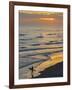 Surfer at Blackhead Beach, South of Dunedin, South Island, New Zealand-David Wall-Framed Photographic Print