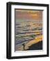 Surfer at Blackhead Beach, South of Dunedin, South Island, New Zealand-David Wall-Framed Photographic Print