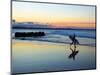 Surfer at Dusk, Gold Coast, Queensland, Australia-David Wall-Mounted Photographic Print