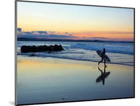 Surfer at Dusk, Gold Coast, Queensland, Australia-David Wall-Mounted Photographic Print