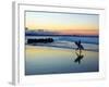 Surfer at Dusk, Gold Coast, Queensland, Australia-David Wall-Framed Photographic Print