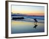 Surfer at Dusk, Gold Coast, Queensland, Australia-David Wall-Framed Photographic Print