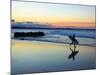 Surfer at Dusk, Gold Coast, Queensland, Australia-David Wall-Mounted Photographic Print