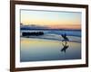 Surfer at Dusk, Gold Coast, Queensland, Australia-David Wall-Framed Photographic Print