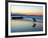 Surfer at Dusk, Gold Coast, Queensland, Australia-David Wall-Framed Photographic Print