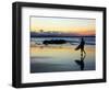 Surfer at Dusk, Gold Coast, Queensland, Australia-David Wall-Framed Photographic Print