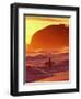 Surfer at Sunset, St Kilda Beach, Dunedin, New Zealand-David Wall-Framed Photographic Print