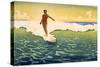 Surfer Coming In-null-Stretched Canvas