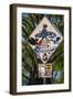 Surfer Crossing Sign, Rincon, PR-George Oze-Framed Photographic Print