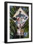 Surfer Crossing Sign, Rincon, PR-George Oze-Framed Premium Photographic Print