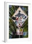 Surfer Crossing Sign, Rincon, PR-George Oze-Framed Photographic Print