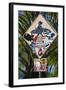 Surfer Crossing Sign, Rincon, PR-George Oze-Framed Photographic Print