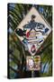 Surfer Crossing Sign, Rincon, PR-George Oze-Stretched Canvas