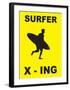 Surfer Crossing-null-Framed Art Print