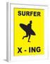 Surfer Crossing-null-Framed Art Print