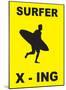 Surfer Crossing-null-Mounted Art Print