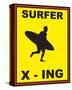 Surfer Crossing-null-Stretched Canvas