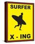 Surfer Crossing-null-Stretched Canvas