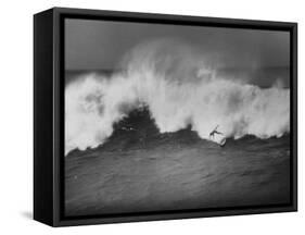 Surfer Fred Van Dyke Riding Giant Wave-George Silk-Framed Stretched Canvas