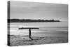 Surfer Holding Board Newport Rhode Island-null-Stretched Canvas